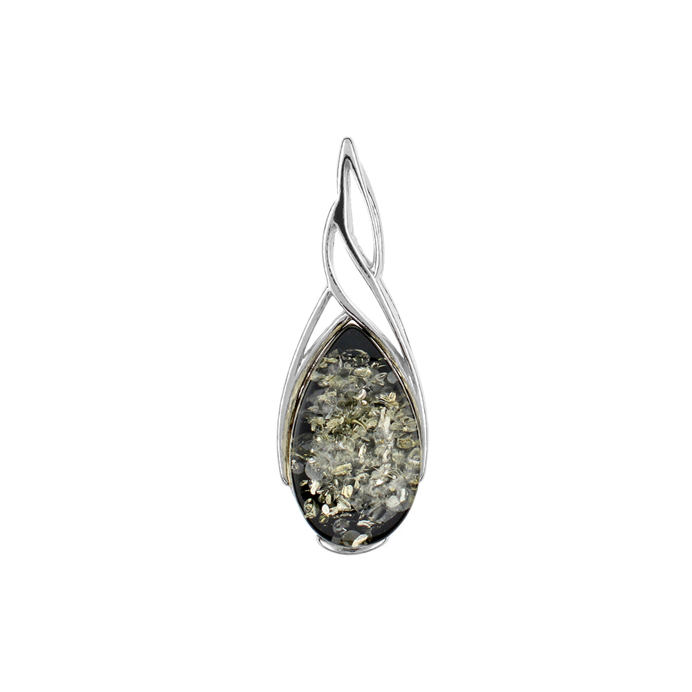 琥珀のシルバーペンダント – S&A Jewellery Design